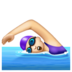 WhatsApp里的女子游泳:浅肤色emoji表情