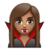 WhatsApp里的女吸血鬼:中等肤色emoji表情