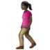 WhatsApp里的行走的女人：深色肤色emoji表情