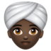 WhatsApp里的戴头巾的女人:深色肤色emoji表情