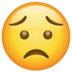 WhatsApp里的担心的脸emoji表情