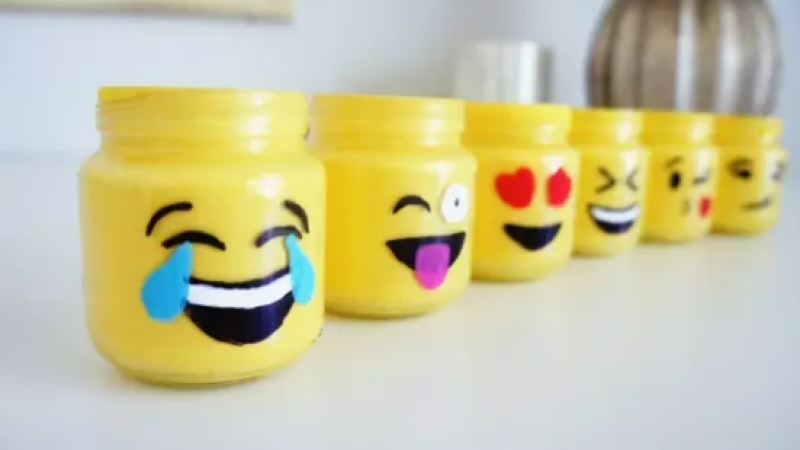 【废品再造】废弃罐头瓶创意DIY一套emoji表情包,萌到家