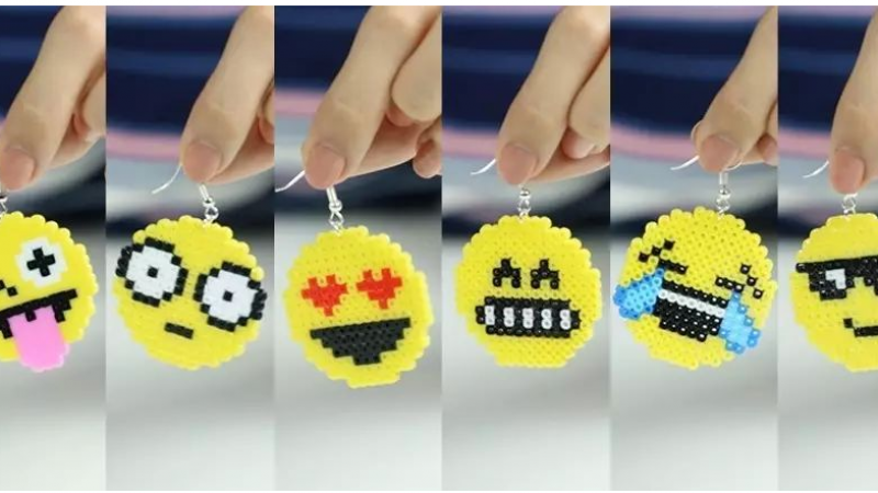 用拼豆做Emoji耳环，时髦地表达你的情绪！缩略图